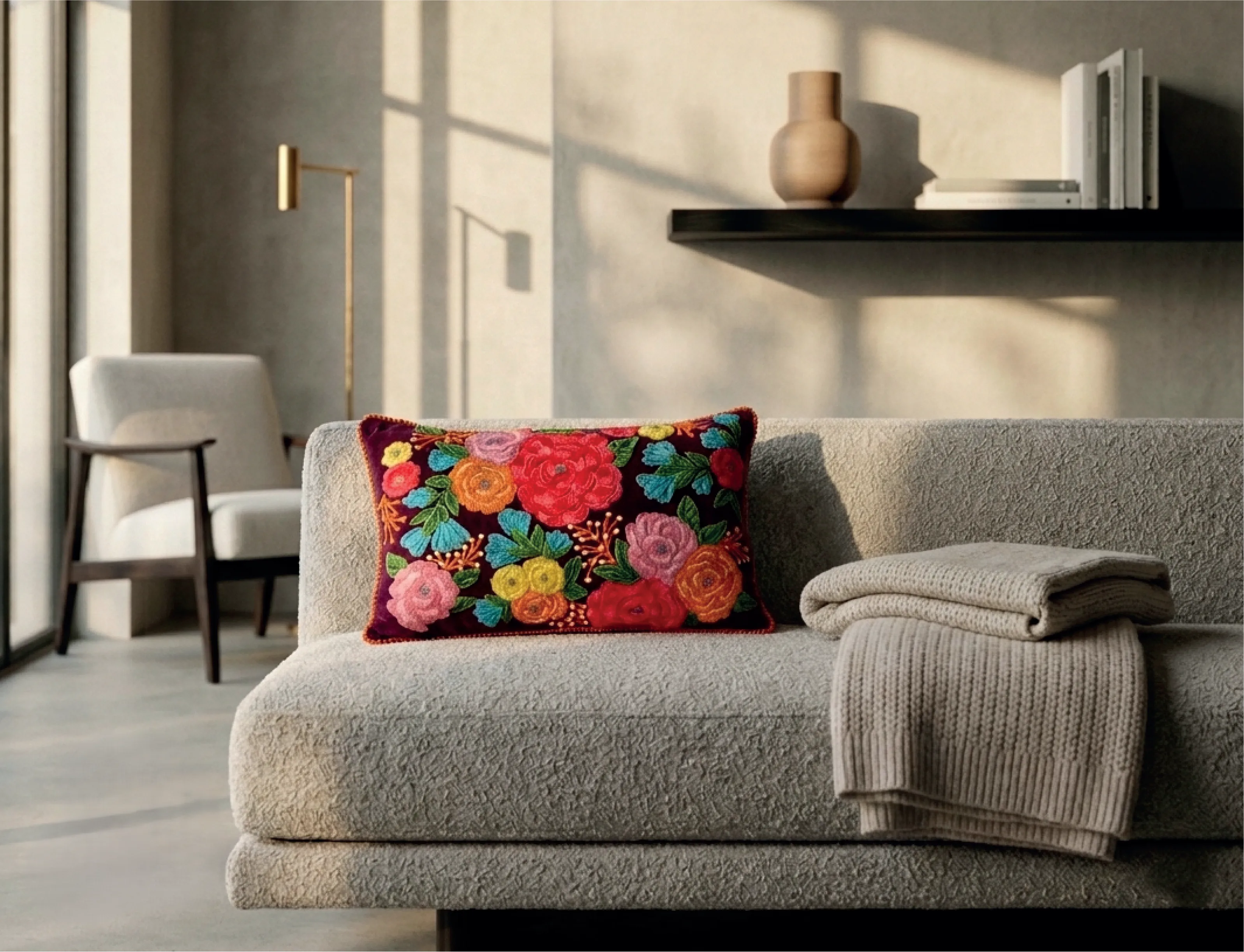 Ruby Bloom Cushion