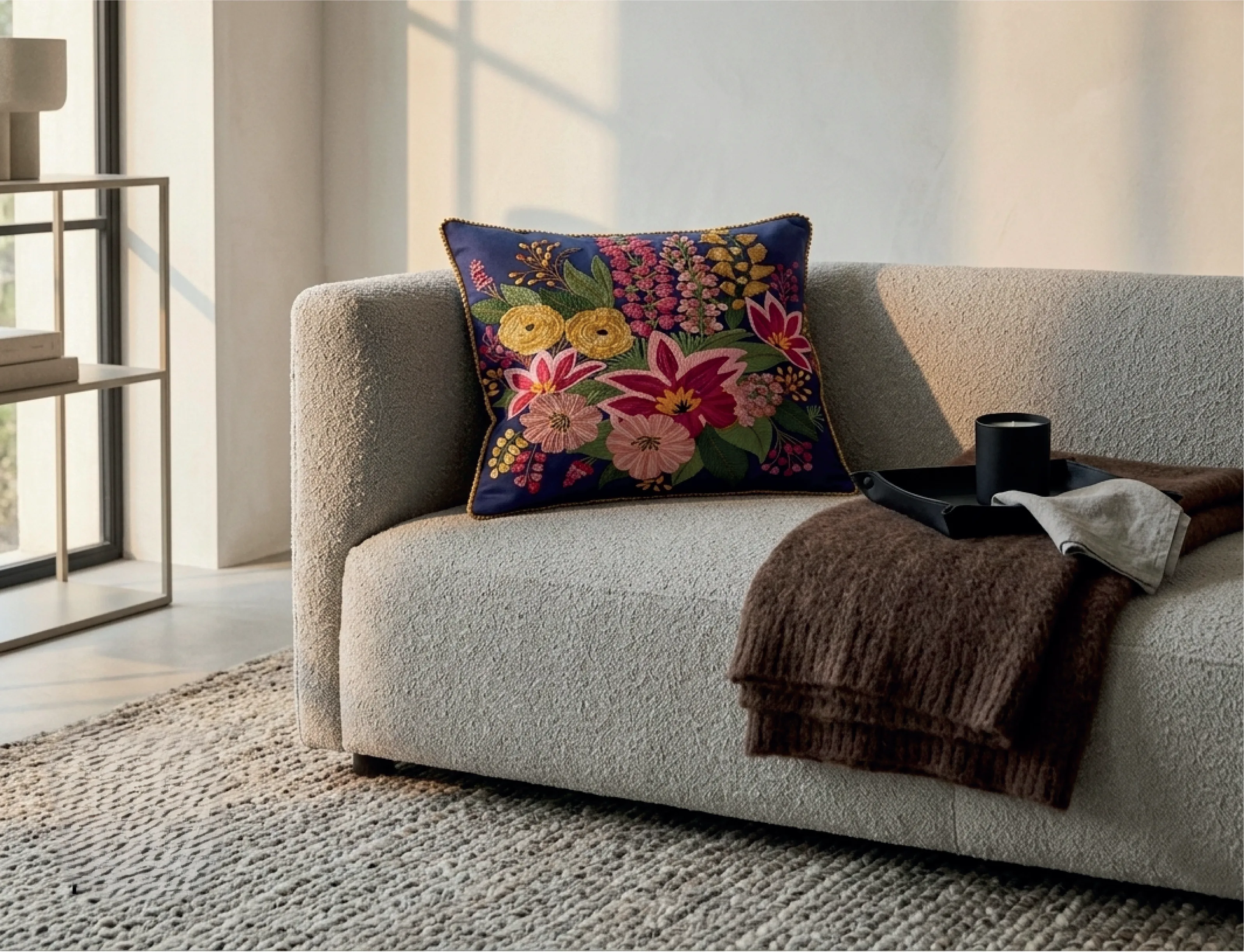 Night Flowers Cushion
