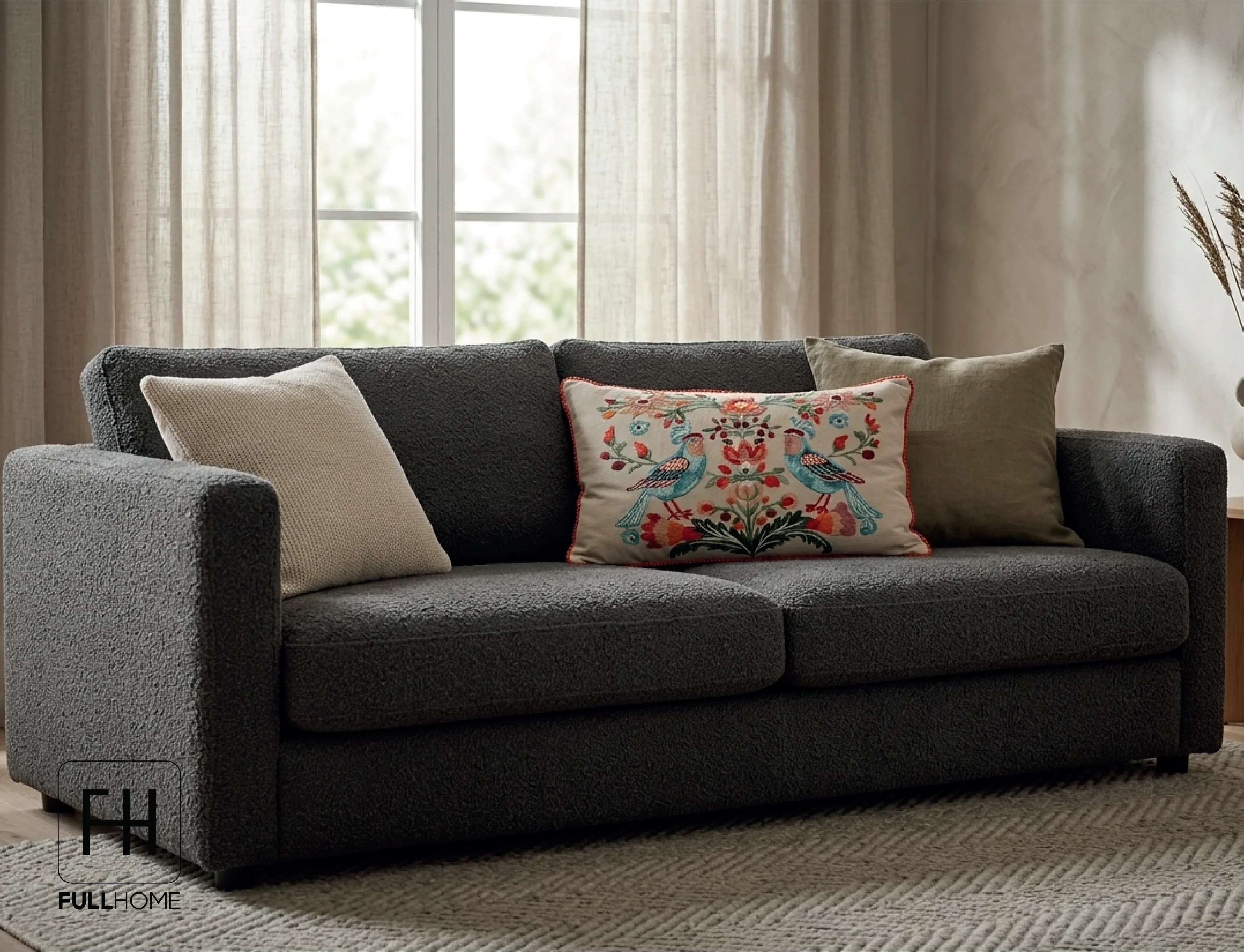 Symmetric Bird Garden Cushion